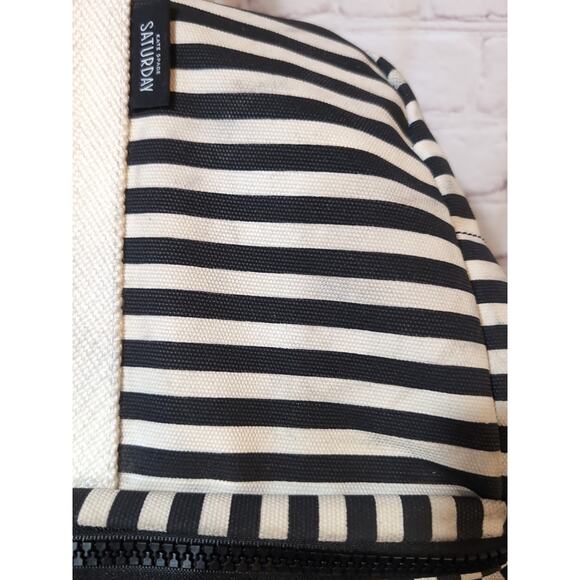 Kate Spade Travel Saturday Weekender Canvas Bag Luggage Striped - Picture 5 of 16